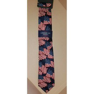 American Lifestyle Mens Neck Tie American Flag 1 SZ July 4 MSRP $40 USA Liberty